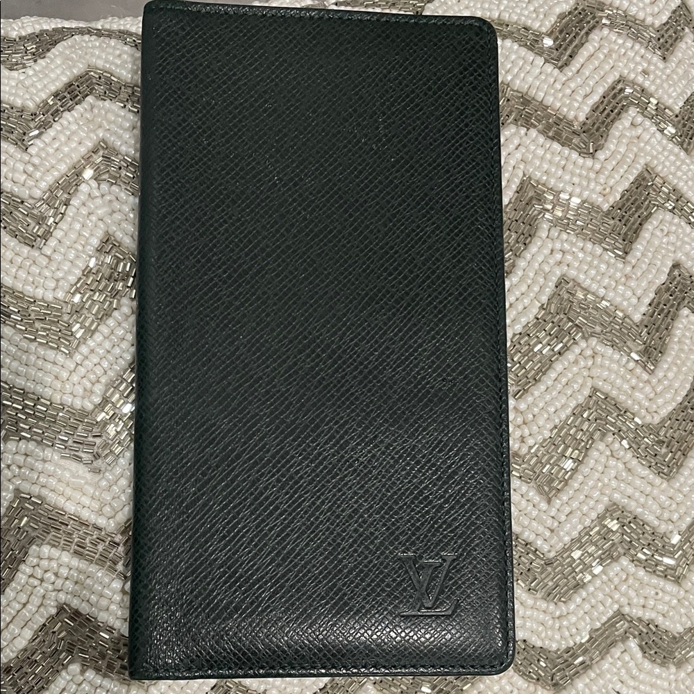 Louis Vuitton Textured Green Long Wallet